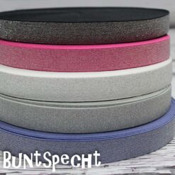 Glitzer-Gummiband -Silver