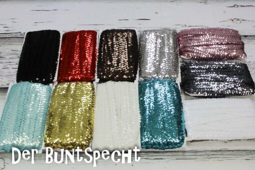 Gummiband Pailletten Schimmer