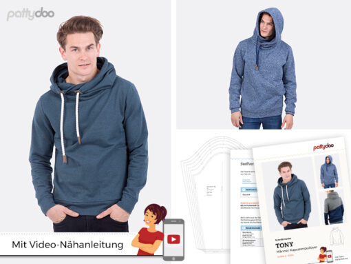 Schnittmuster Pattydoo Kapuzenpullover Tony
