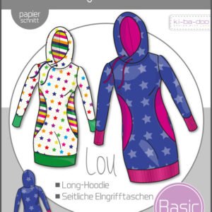 Schnittmuster Kibadoo Kinder Long Hoodie Lou 74 bis 164