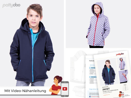 Schnittmuster Pattydoo Kinder-Teen Softshelljacke JACKY