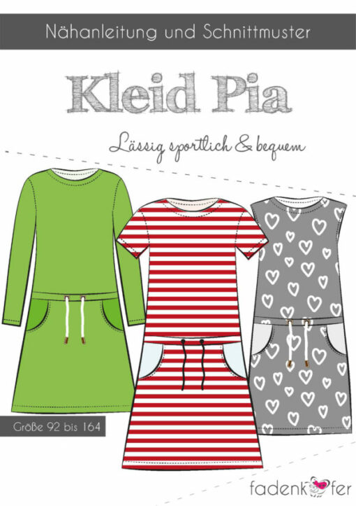 Papierschnittmuster für das Kinderkleid Pia von Fadenkaefer