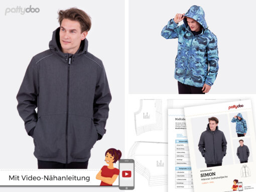 Schnittmuster für Herren Softshelljacke Simon von Pattydoo