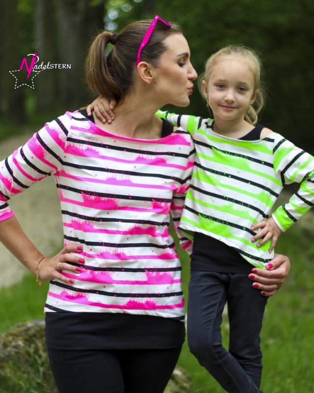 Baumwolljersey Neon Farbkleckse_Naehbeispiel4