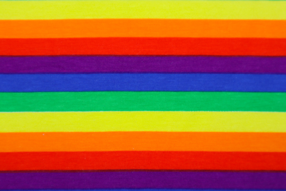 Baumwolljersey Regenbogenstreifen - Der-Buntspecht-Shop
