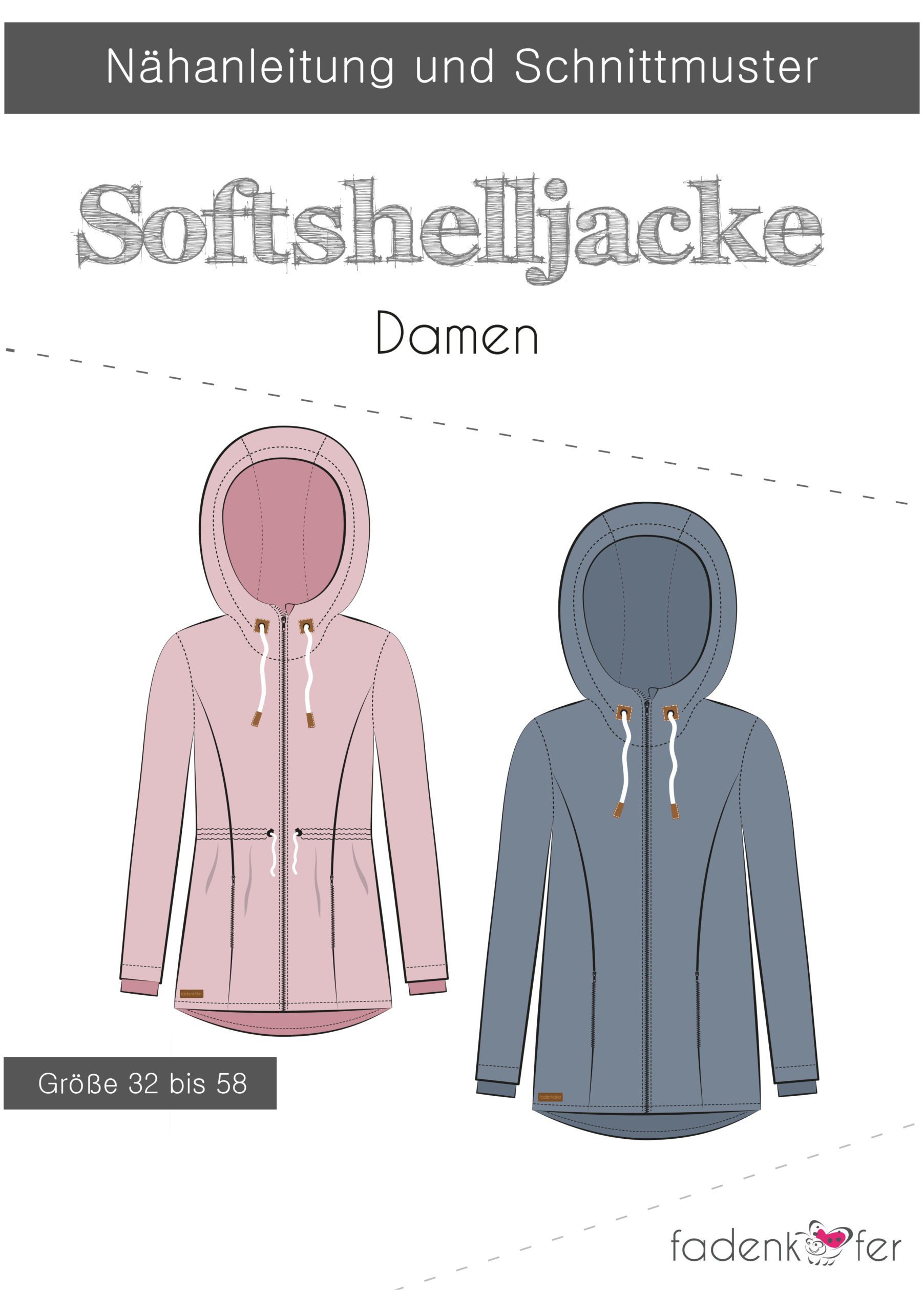 Schnittmuster Softshelljacke Damen Fadenkäfer - Der-Buntspecht-Shop