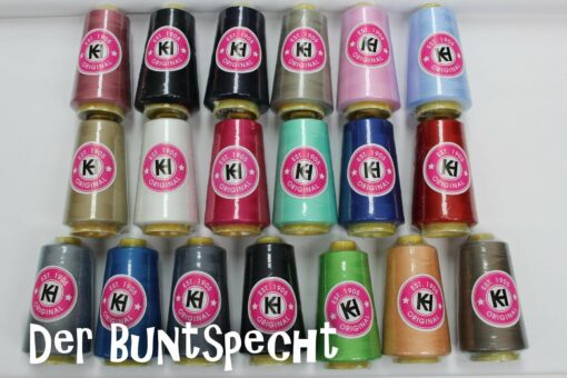 4 Konen Overlock-Garn in verschiedenen Farben, 4 Konen Overlock-Garn in 19 verschiedenen Farben